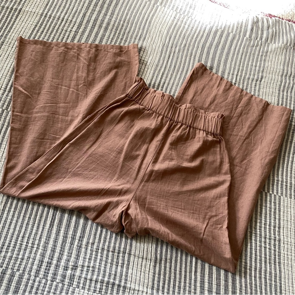 shore brand high waisted linen pant - Picture 5 of 8